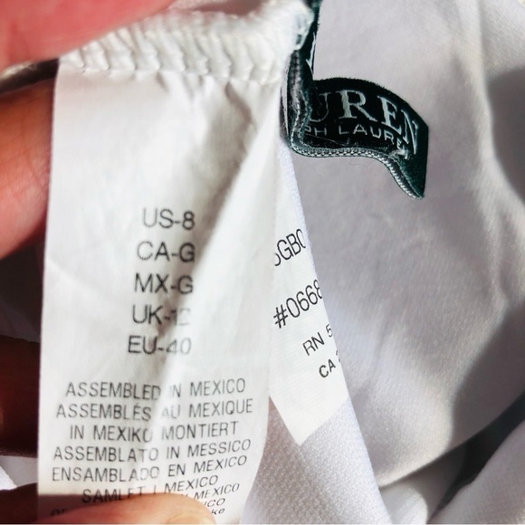 RALPH Lauren white one-piece gold front zip swimsuit 8 - Picture 10 of 12